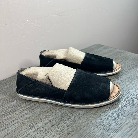 Coach New York Lydia Black Nubuck Suede Open Toe Flats Women's Size 7.5 - Picture 12 of 12